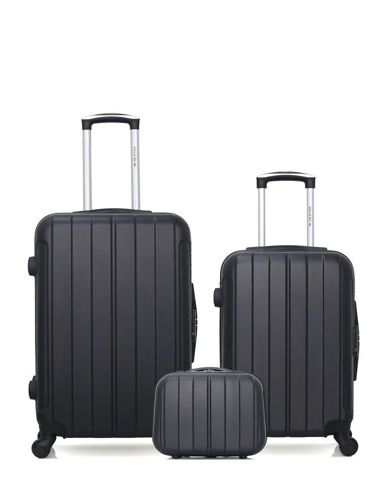 Lot de 3 Valises Rigides Taille Moyenne, Cabine et Vanity NAPOLI