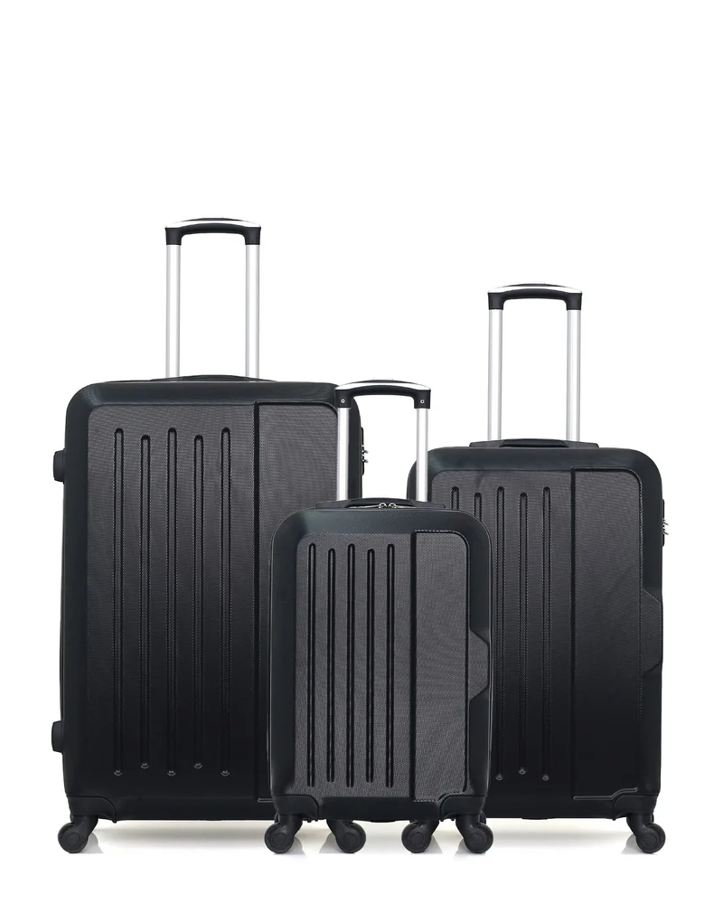 Lot de 3 Valises Rigides Grand Format, Taille Moyenne et Cabine VESUVIO