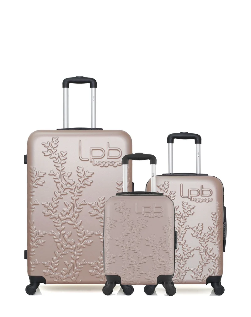 Lot de 3 Valises Rigides Grand Format, Cabine et Cabine XXS NAIS