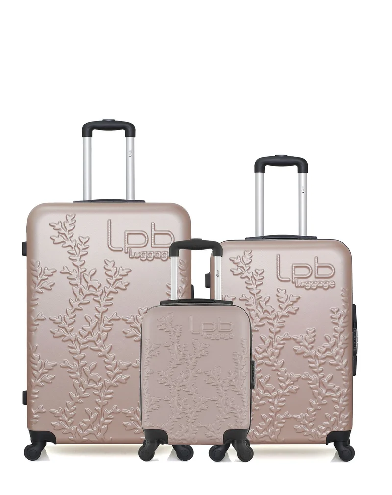 Lot de 3 Valises Rigides Grand Format, Taille Moyenne et Cabine XXS NAIS