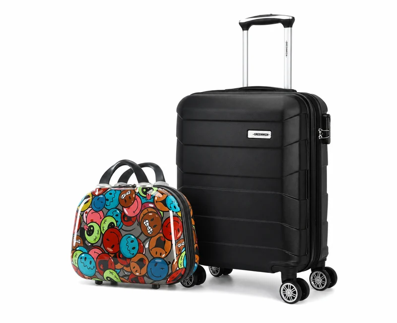 Pack de Maleta Pequeña Extensible + Neceser Emoji de Greenwich