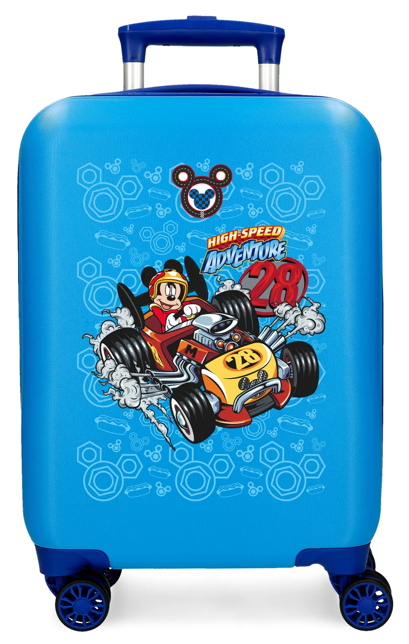 TROLLEY ABS 50CM.4R. MICKEY HIGH SPEED AZULON
