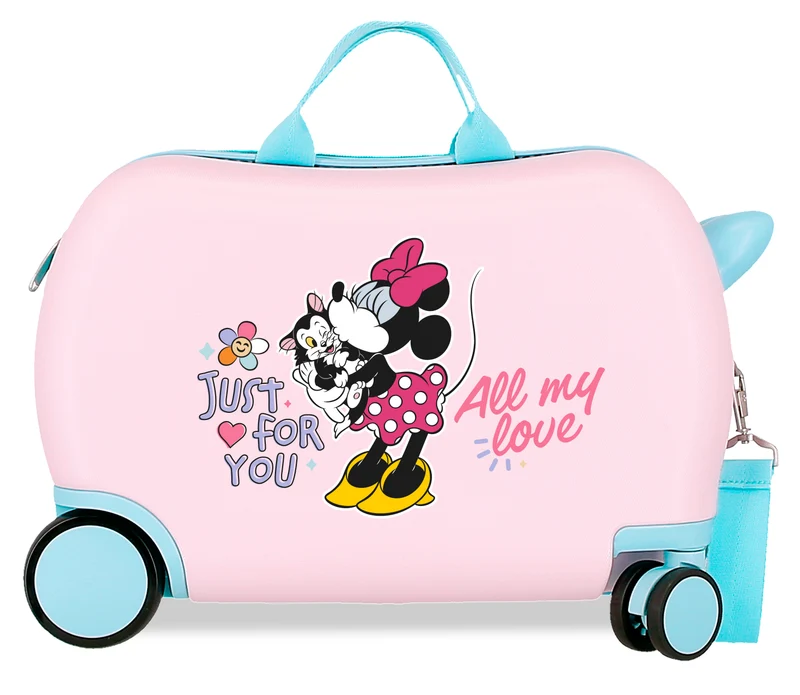 MALETA INF.ABS 4R.(2 MULTI.) 45CM. MINNIE ALL MY LOVE ROSA-T