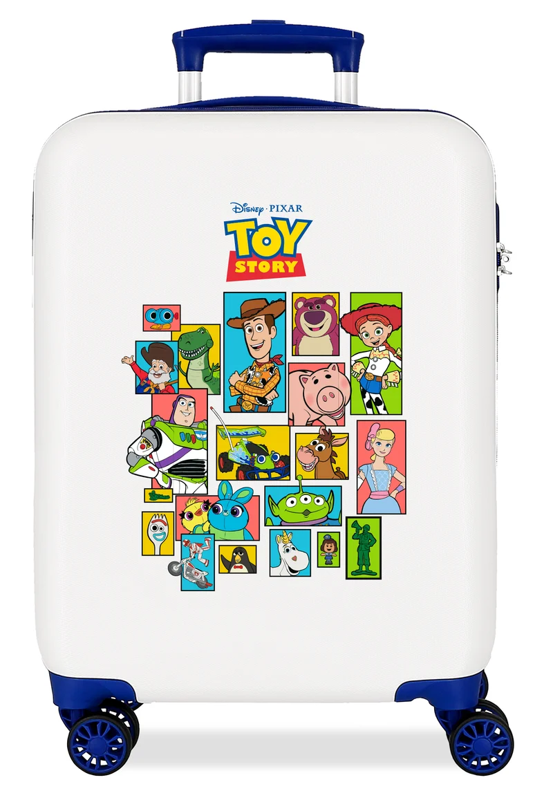 TROLLEY ABS 55CM.4R. WOODY AND FRIENDS BLANCO-AZUL