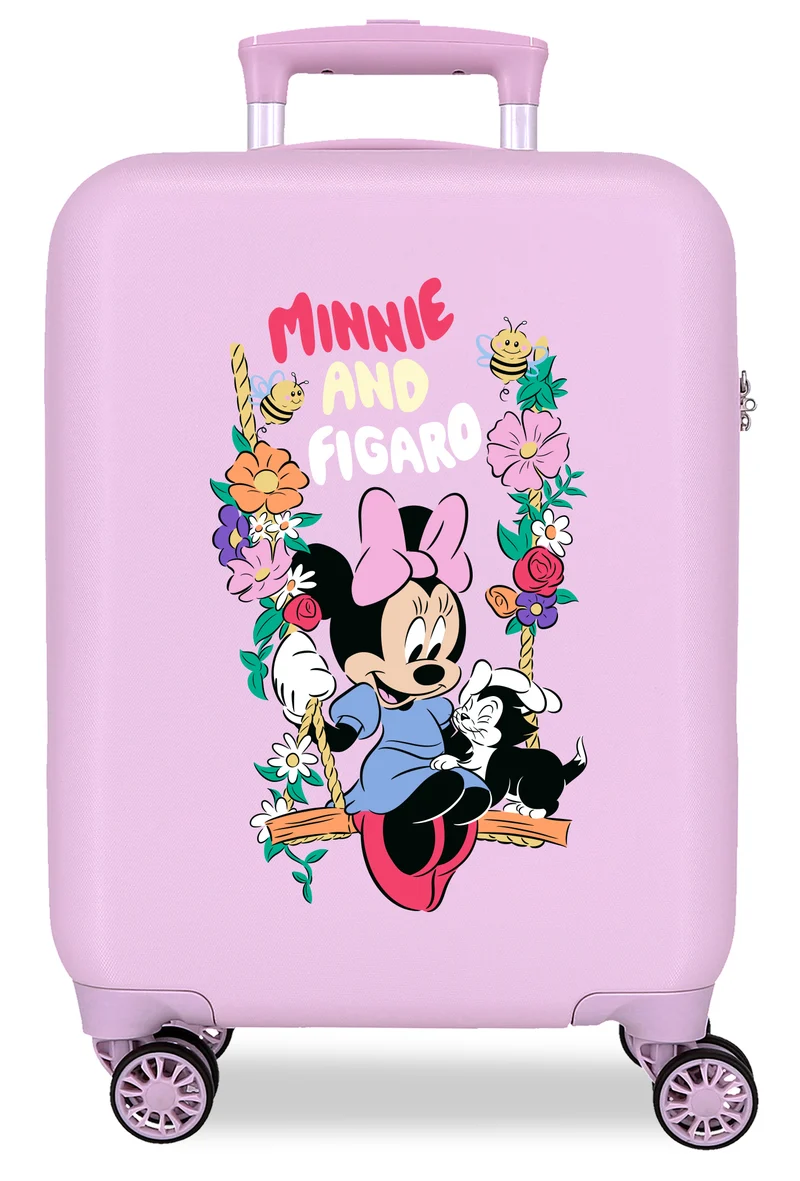 TROLLEY ABS 50CM.4R. MINNIE AND FIGARO LILA