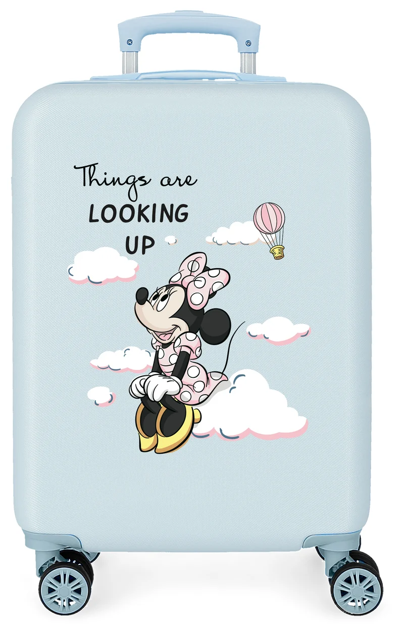 TROLLEY ABS 50CM.4R. MINNIE THINGS ARE LOOKING UP AZUL CLARO