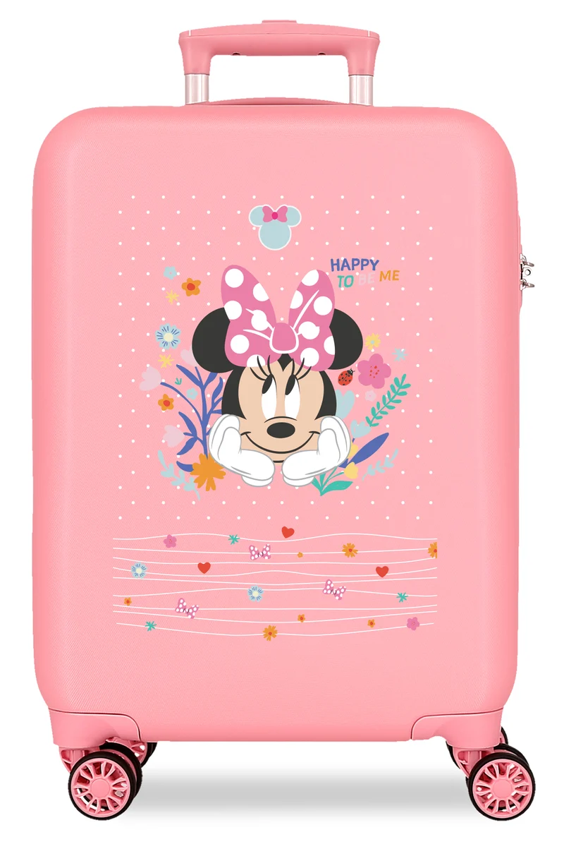 4321111 TROLLEY ABS 55CM. 4R. MINNIE HAPPY TO BE ME ROSA
