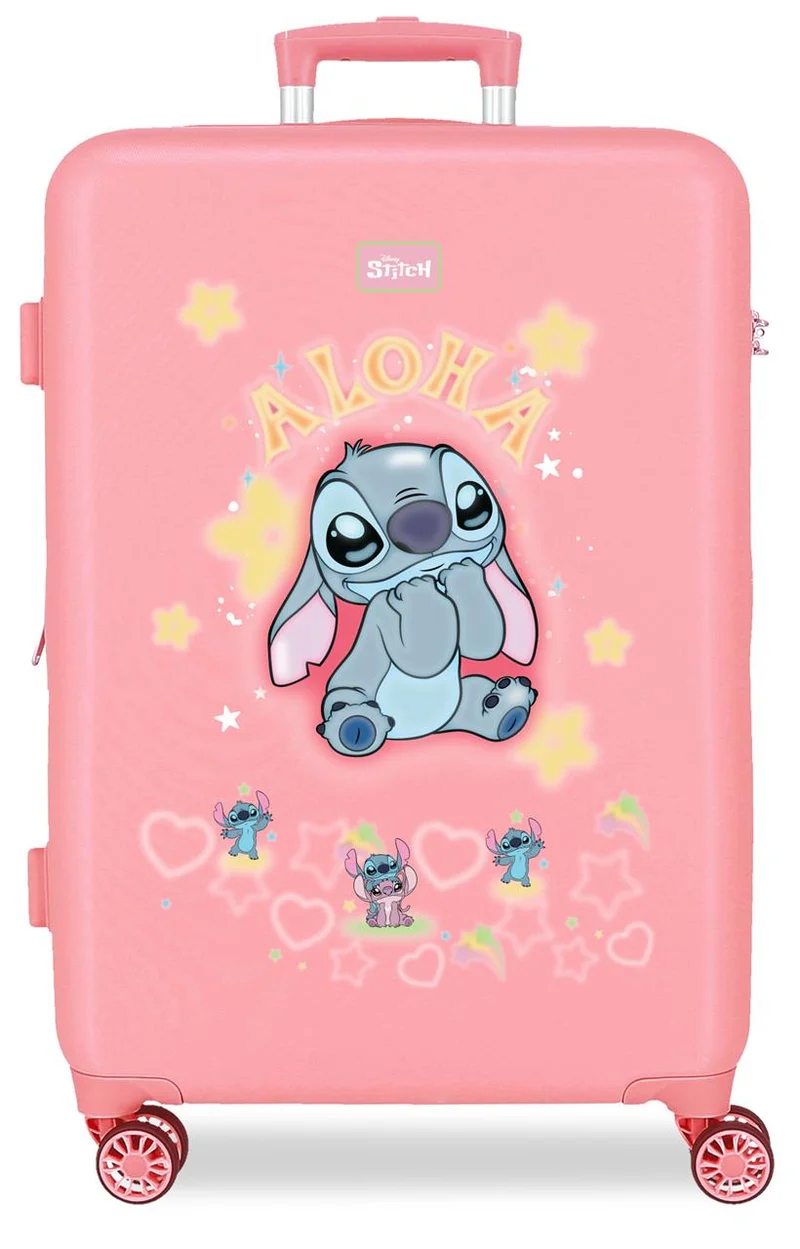 4351211 TROLLEY ABS 65CM. 4R. STITCH YOU&ME ROSA