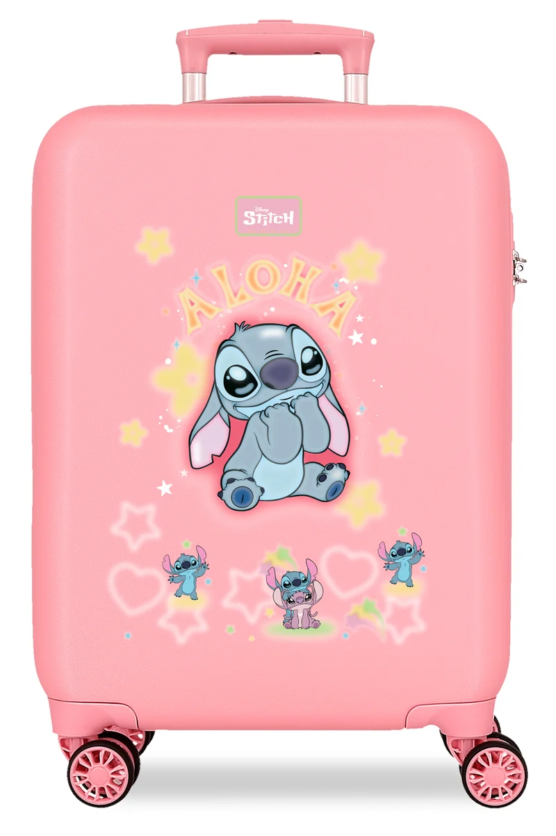 4351111 TROLLEY ABS 55CM. 4R. STITCH YOU&ME ROSA