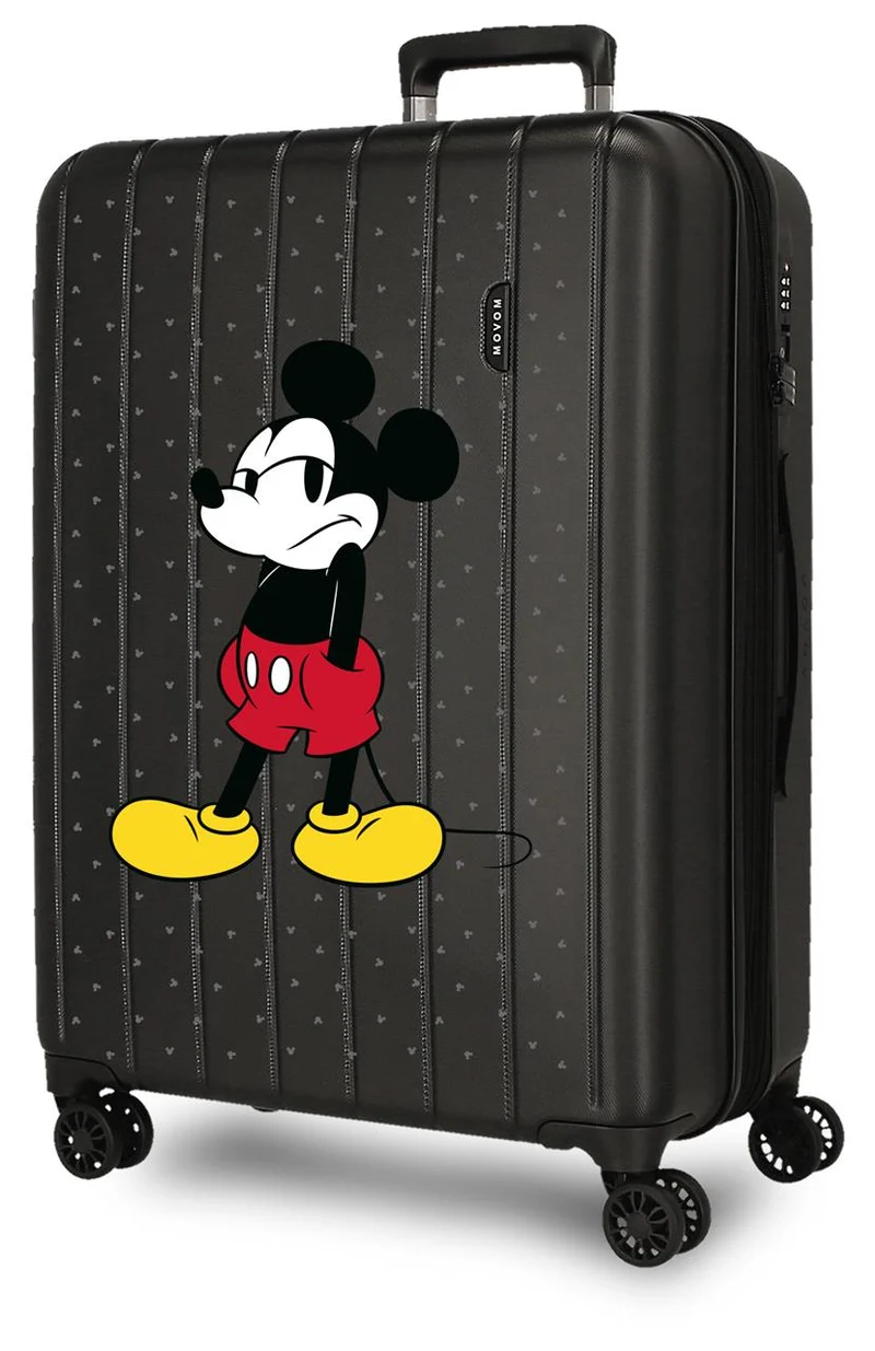 3519241 TROLLEY ABS 68CM. C/EXP. 4R. MICKEY WAITING NEGRO