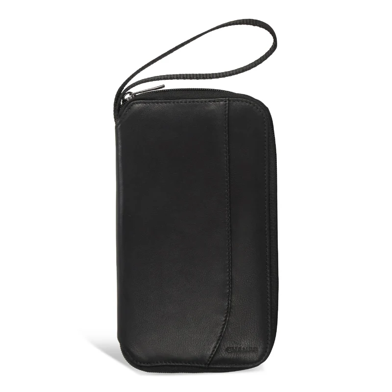 Onyx / Leather Multi Passport Case *Drop Ship*