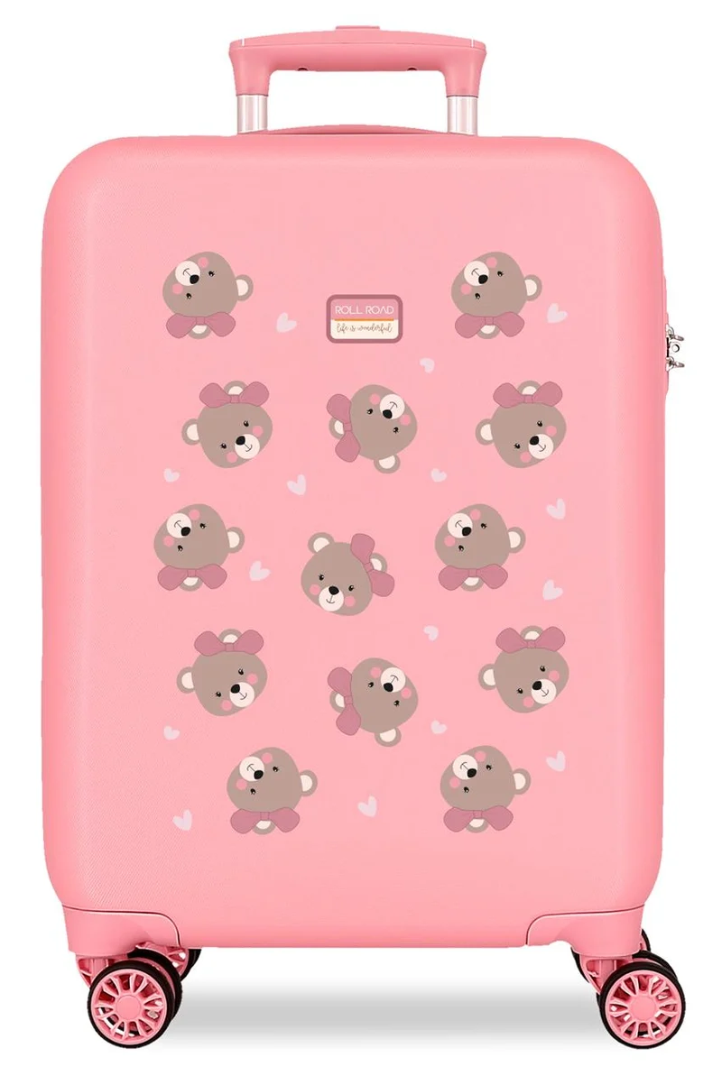 4191112 TROLLEY ABS 55CM. 4R. RR BABY PETS BEARS ROSA