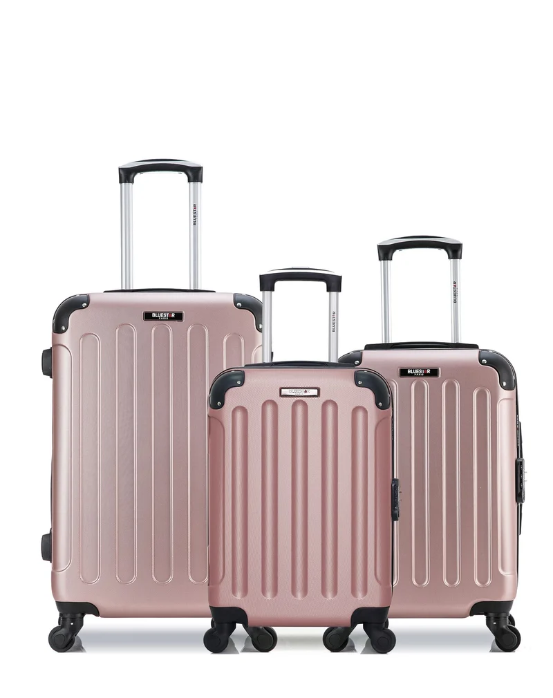Lot de 3 Valises Rigides Taille Moyenne, Cabine et Cabine XXS MADRID