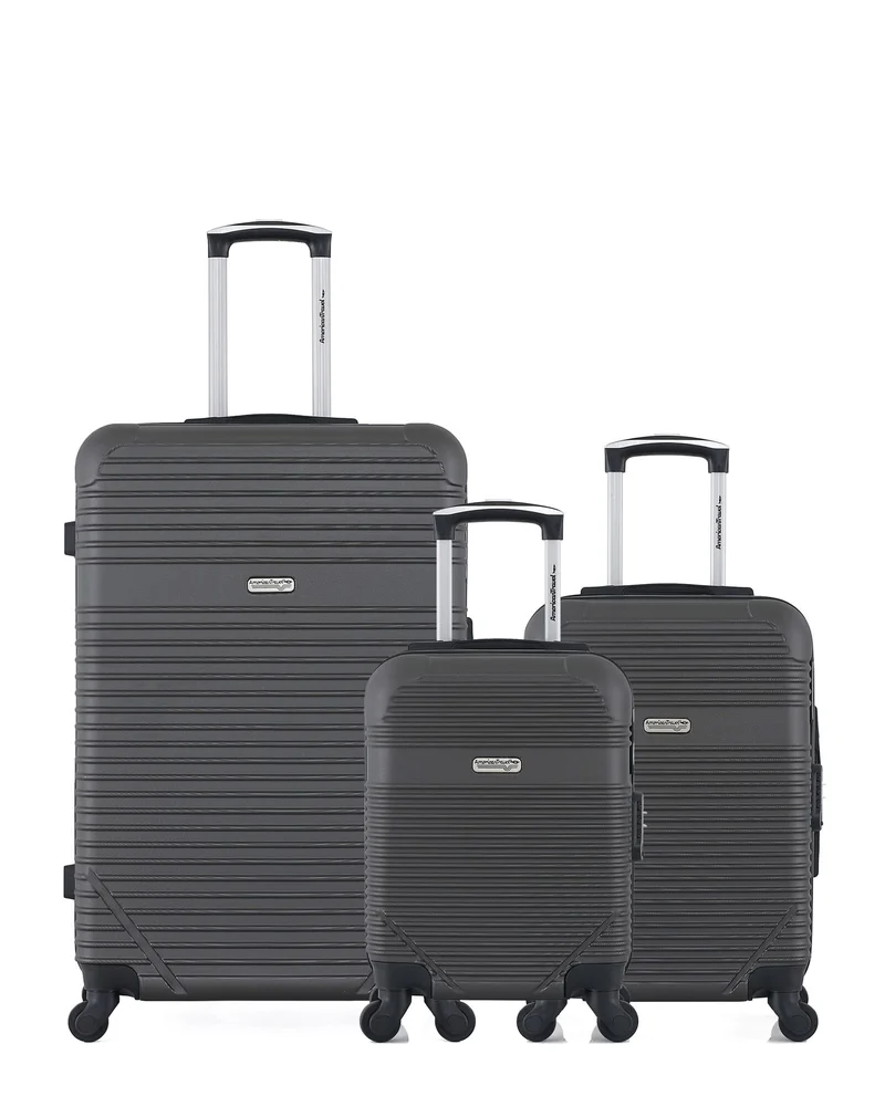 Lot de 3 Valises Rigides Grand Format, Cabine et Cabine XXS MEMPHIS