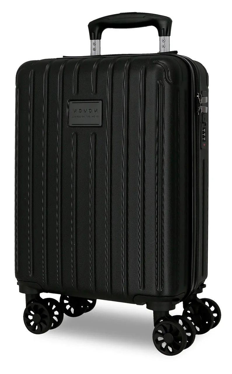 5556320 TROLLEY ABS 40CM. 4R. EXTRAIBLES. MOVOM TIMBER NEGRO