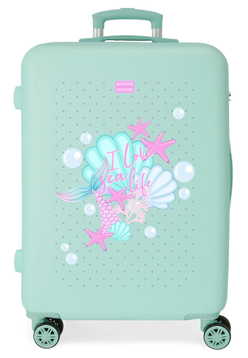 3051241 TROLLEY ABS 68CM. 4R. MOVOM I LOVE SEA LIFE TURQUESA