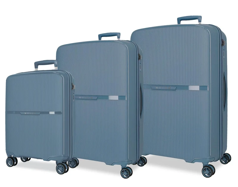 5519423 SET/3 TROLLEY PP. 56-66-76CM. 4R. MOVOM MOON AZULON