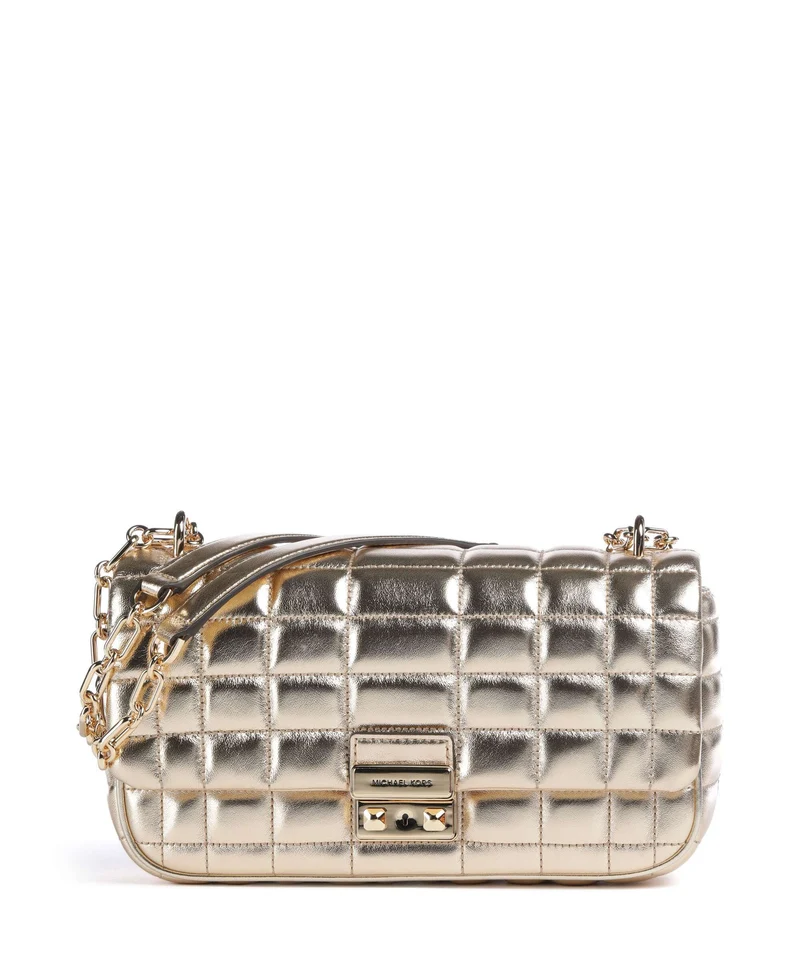 Michael Kors Tribeca Sac porté épaule pale gold