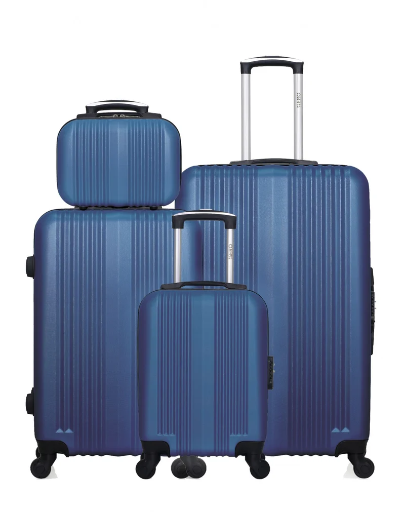 Lot de 4 valises Grand Format, Weekend, Cabine XXS et Vanity LIPARI