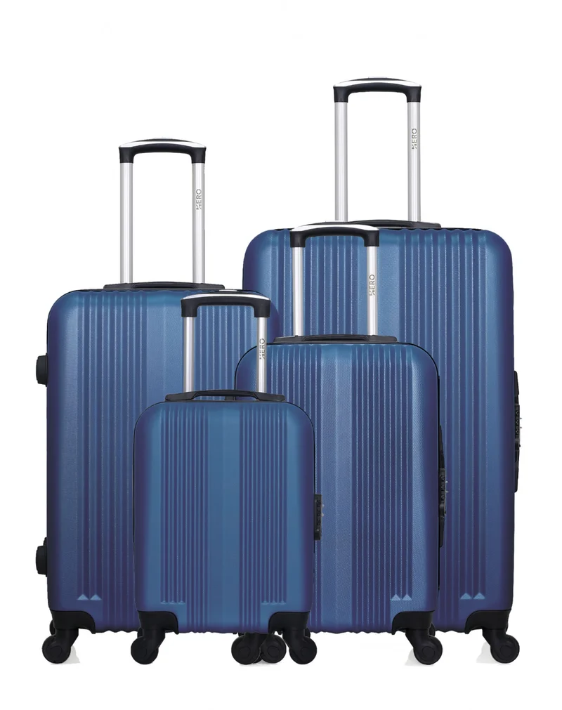Lot de 4 valises Grand Format, Weekend, Cabine et Cabine XXS LIPARI
