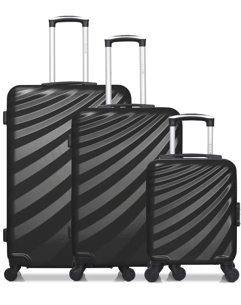 Lot de 3 valises Grand Format, Weekend et Cabine XXS DANUBE