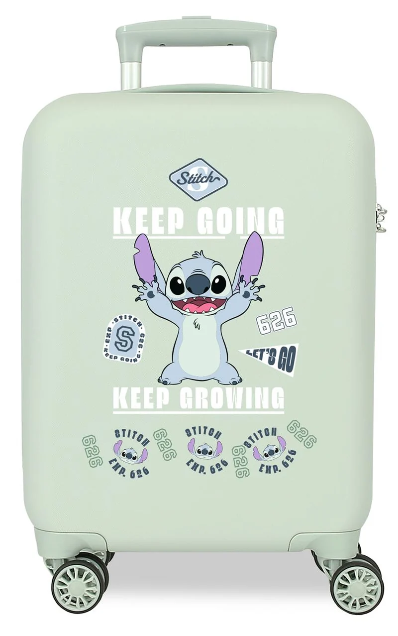 4361311 TROLLEY ABS 50 CM. 4R. STITCH KEEP GOING MENTA