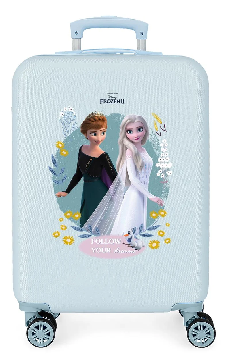 4441722 TROLLEY ABS 55CM. 4R. FROZEN FOLLOW YOUR DREAMS AZUL