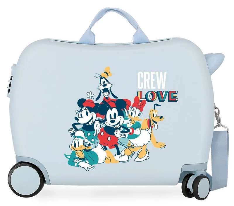 2329822 MALETA INF.ABS 4R.(2 MULTI.) 50CM. MICKEY CREW LOVE