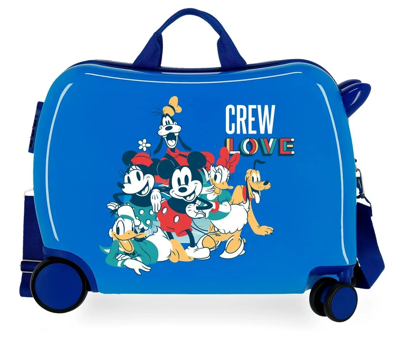 2329821 MALETA INF.ABS 4R.(2 MULTI.) 50CM. MICKEY CREW LOVE