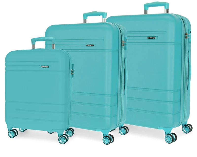 5989465 SET/3 TROLLEY ABS 55-68-78CM. 4R. MOVOM GALAXY TURQU