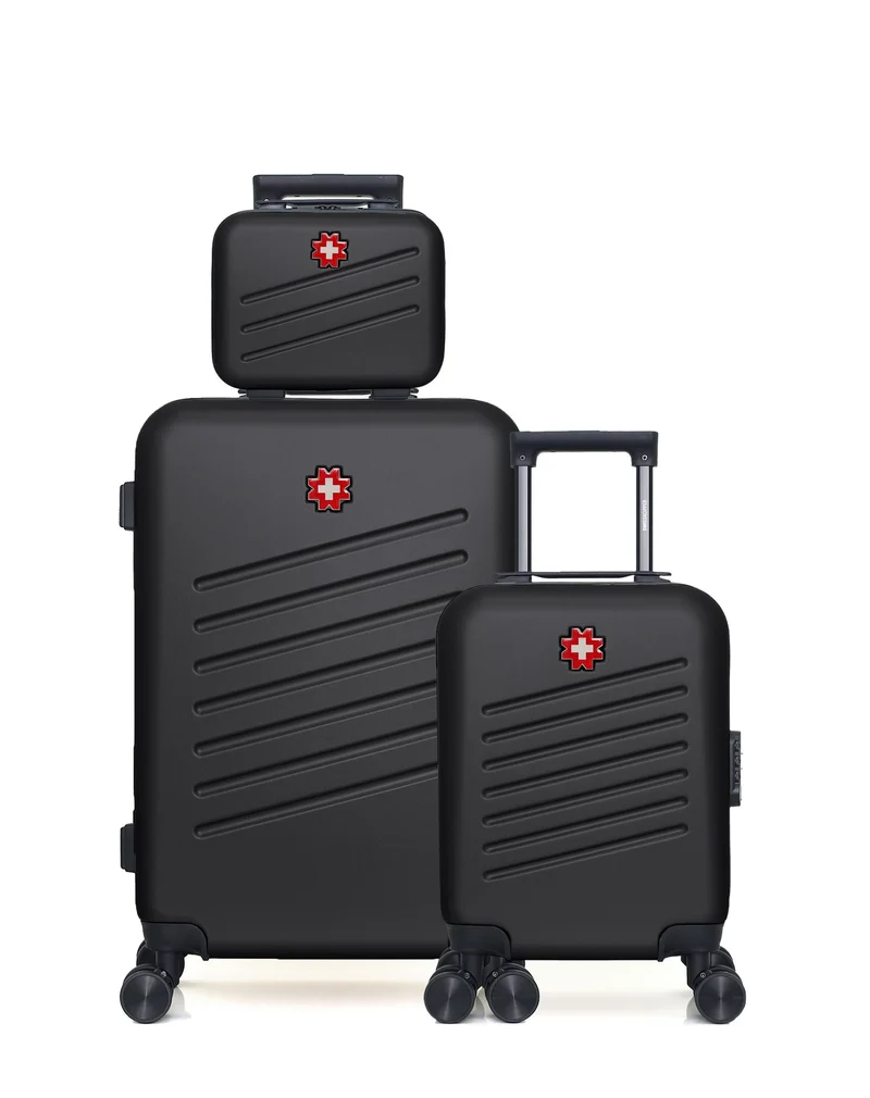 SWISS KOPPER - Lot de 3 - Valise weekend , valise cabine XXS et vanity ZURICH