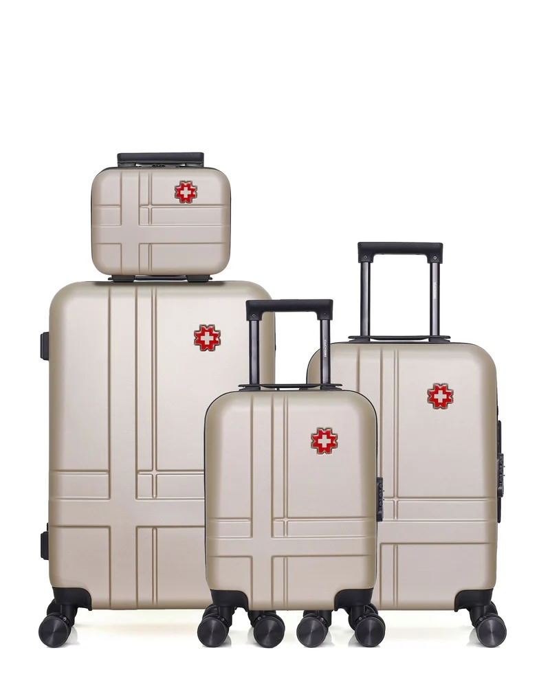 Lot de 4 Valises weekend, valise cabine, valise cabine XXS et vanity USTER