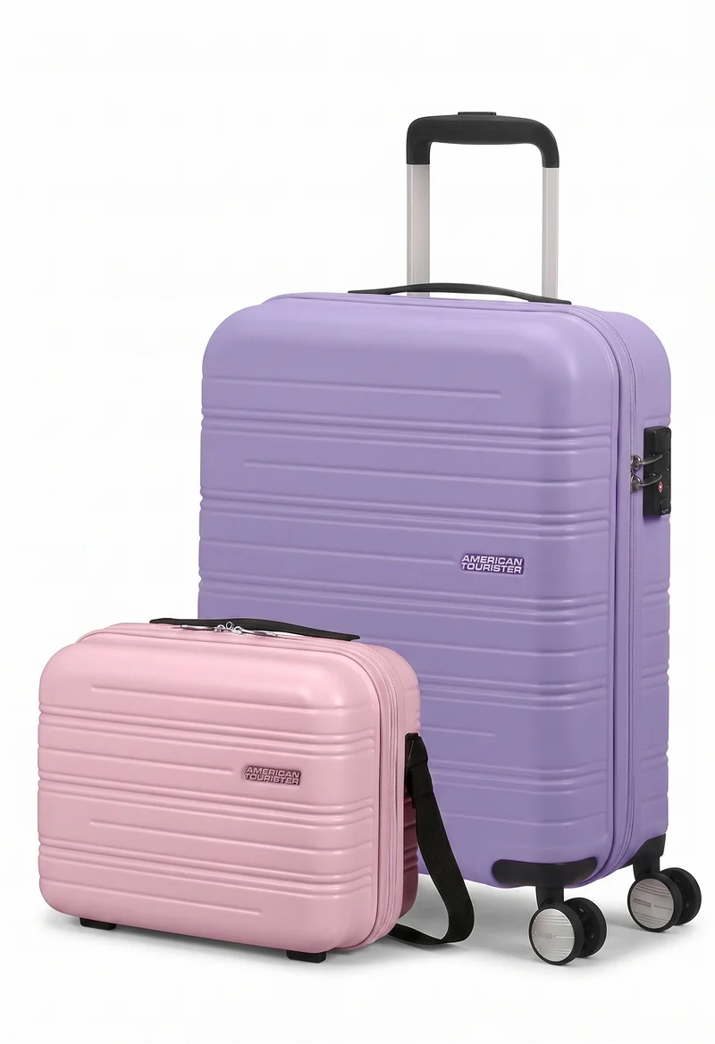 AMERICAN TOURISTER SET DE MALETA DE CABINA Y NECESER RIGIDO HIGH TURN
