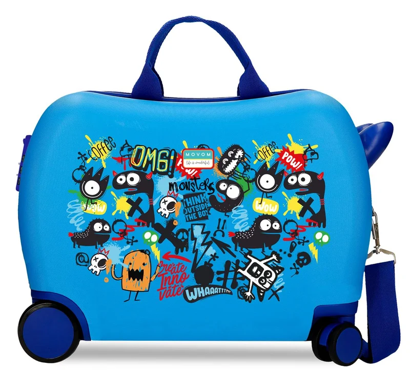 3279842 MALETA INF.ABS 4R.(2 MULTI.) 50CM. MOVOM MONSTERS AZ