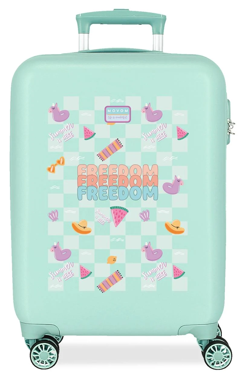 3221141 TROLLEY ABS 55CM. 4R. MOVOM FREEDOM TURQUESA