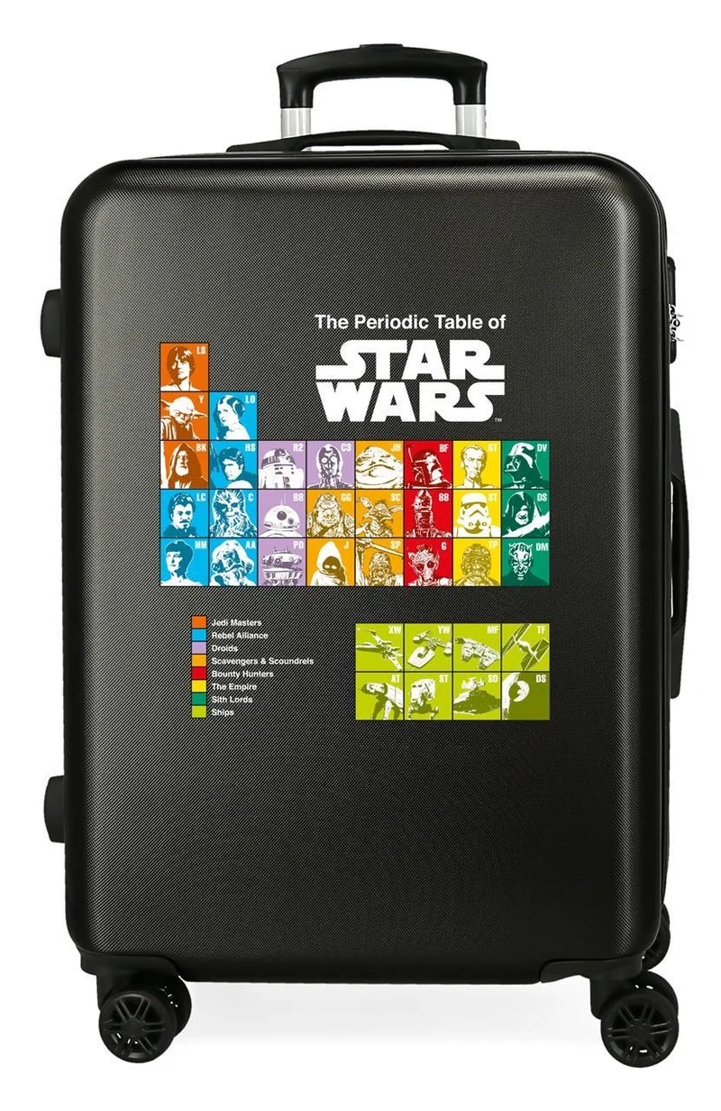 3441827 TROLLEY ABS 65CM. 4R. STAR WARS BADGES THE PERIODIC