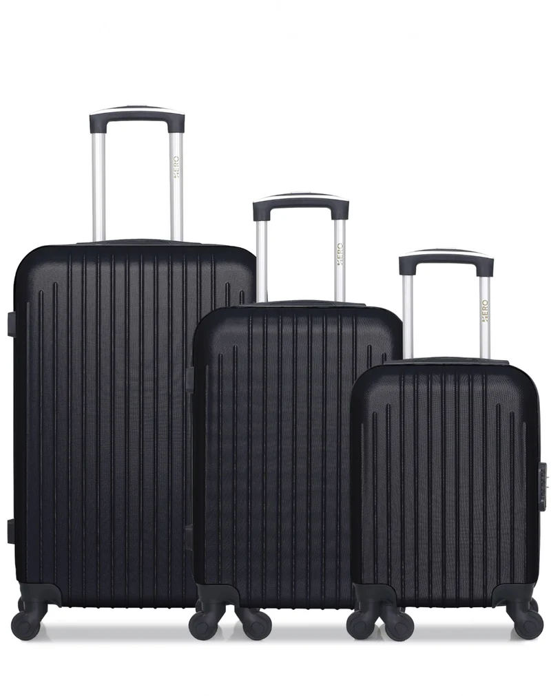 Lot de 3 Valises Rigides Taille Moyenne, Cabine et Cabine XXS CARPATES