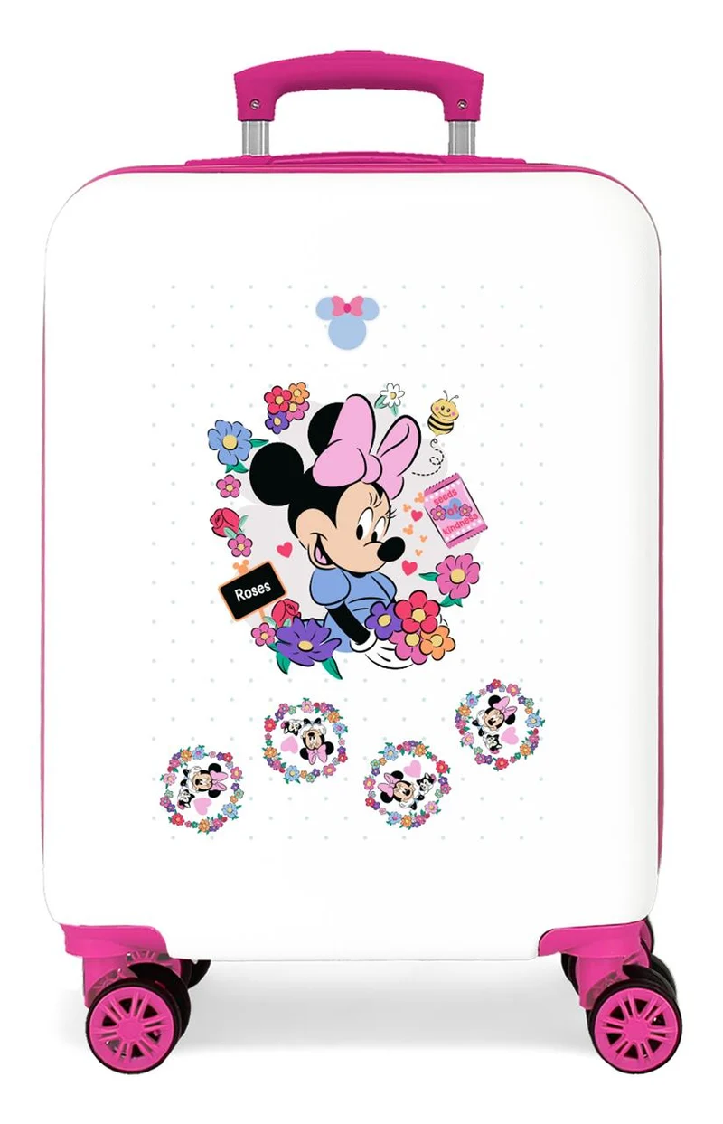 4311112 TROLLEY ABS 55CM. 4R. MINNIE FLOWERS