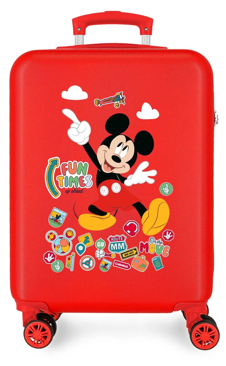 4231112 TROLLEY ABS 55CM. 4R. MICKEY FUN TIMES