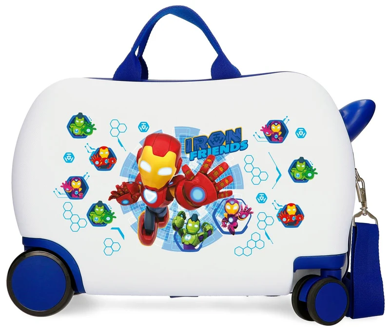 4371012 MALETA INF.ABS 4R.(2 MULTI.) 45CM. IRON FRIENDS BLAN