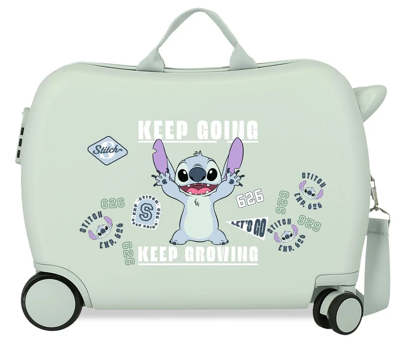 4369811 MALETA INF.ABS 4R.(2 MULTI.) 50CM. STICH KEEP GOING