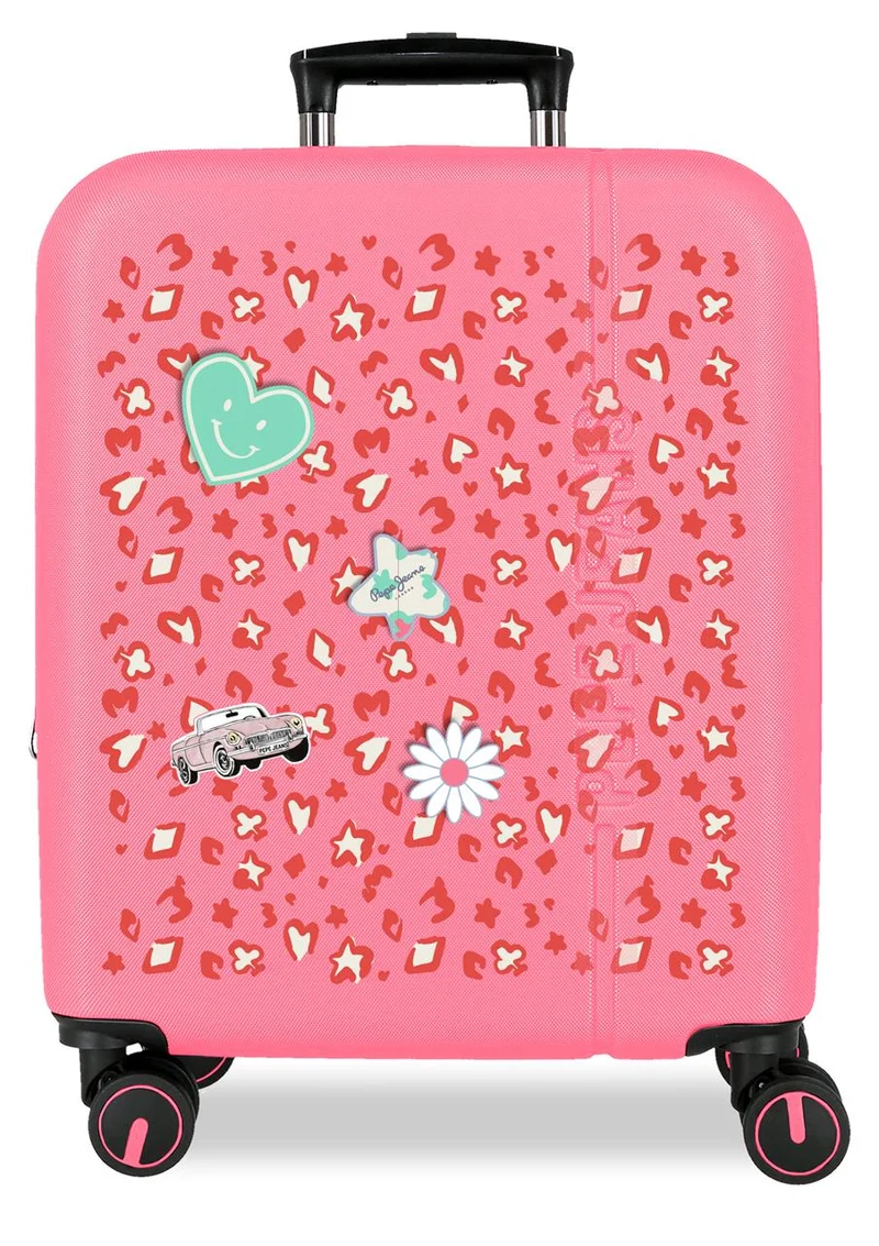 6098642 TROLLEY ABS 55CM. C/EXP. 4R. PJL EVELYN FUCSIA