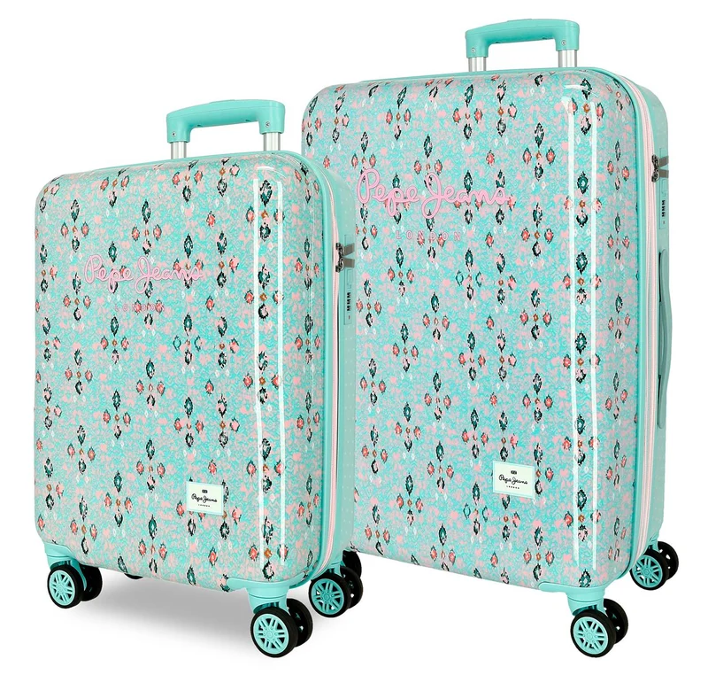 6111441 SET/2 TROLLEY ABS 55-65CM. 4R. PJL SUN TURQUESA