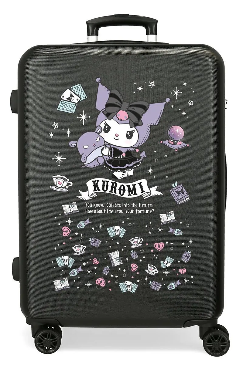 4251212 TROLLEY ABS 65CM. 4R. KUROMI FORTUNE TELLING NEGRO