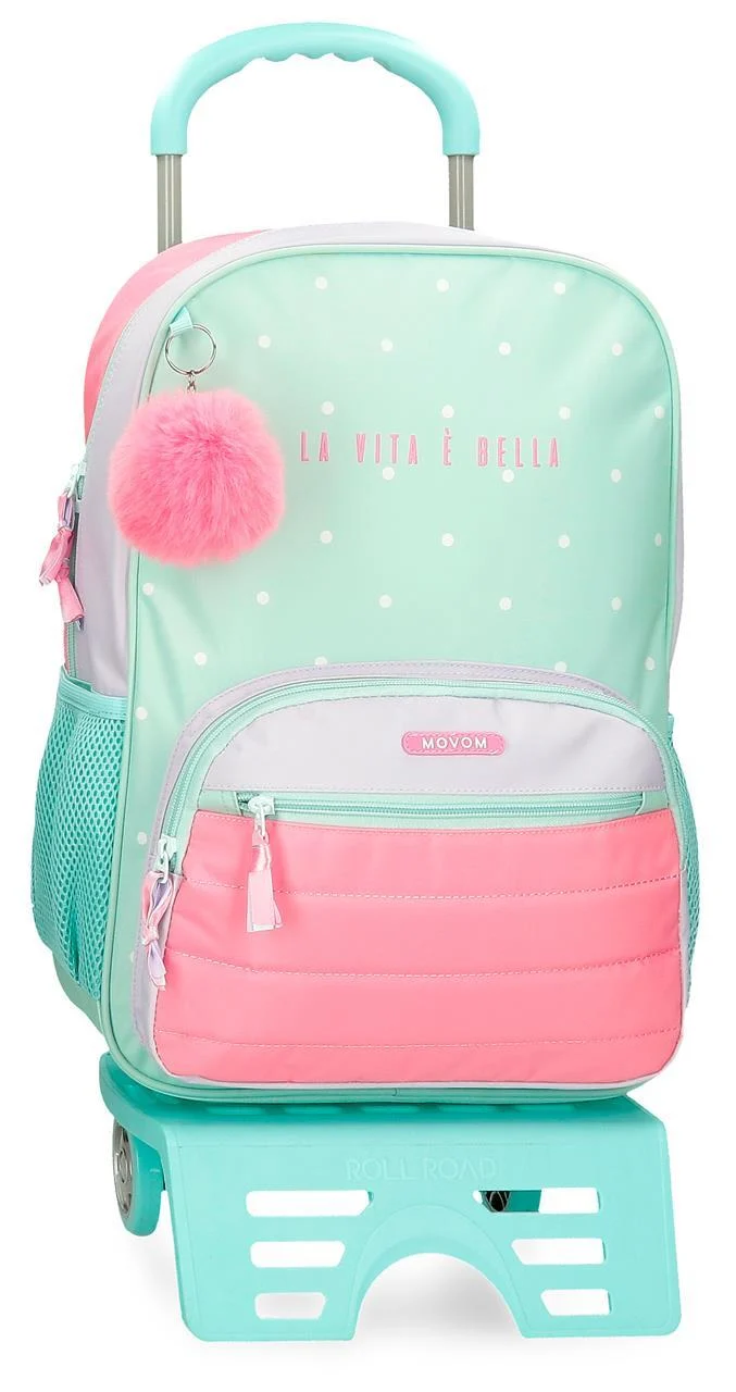37524T1 MOCHILA ADAP. 42CM. C/CARRO. MOVOM LA VITA E BELLA