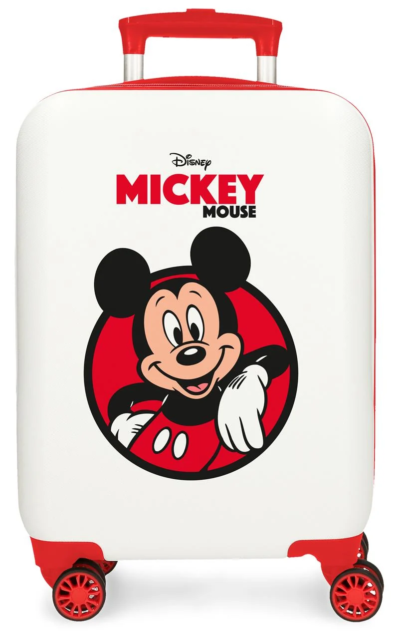 4771347 TROLLEY ABS 50CM. 4R. MICKEY RED BLANCO/ROJO