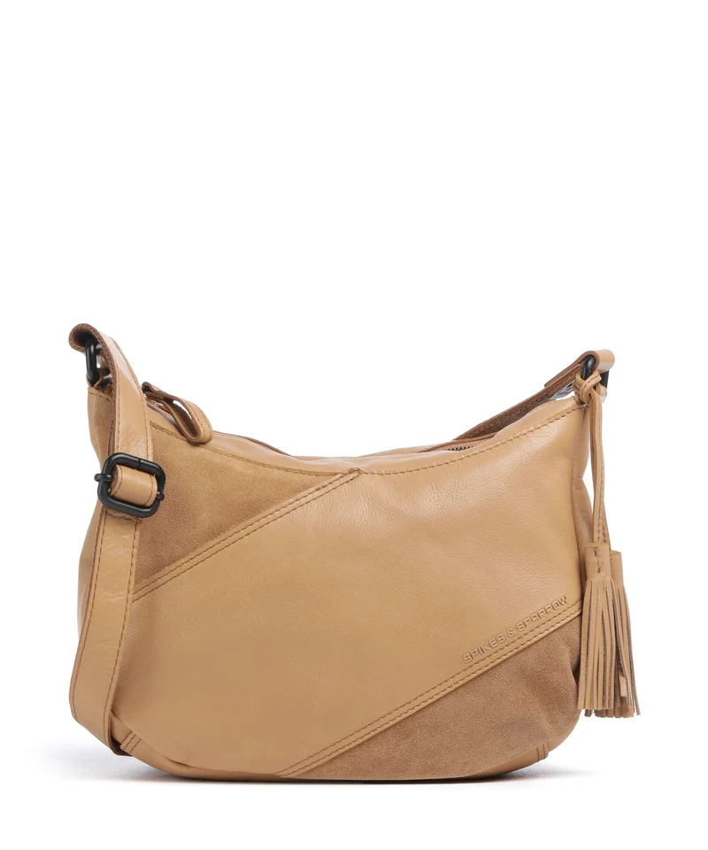 Spikes & Sparrow Suede Mix Lorain Sac bandoulière camel