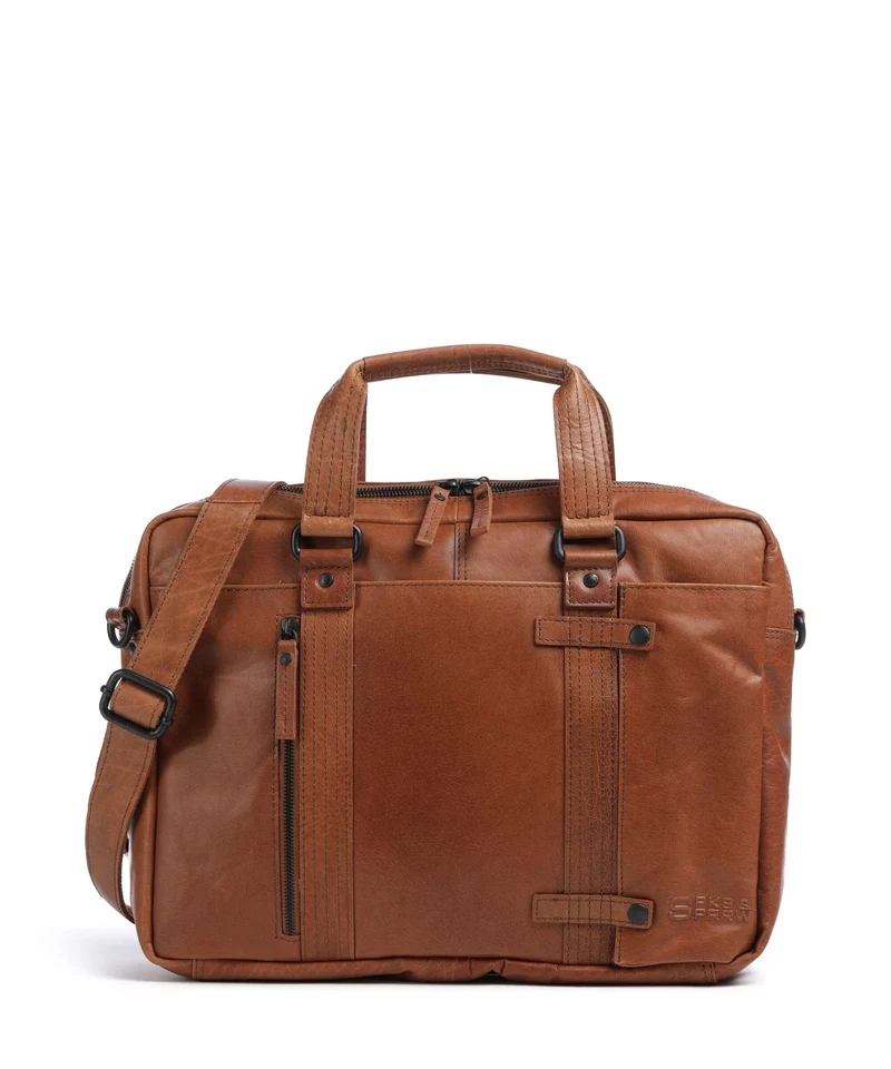 Spikes & Sparrow Bronco Dexter Porte-document brandy