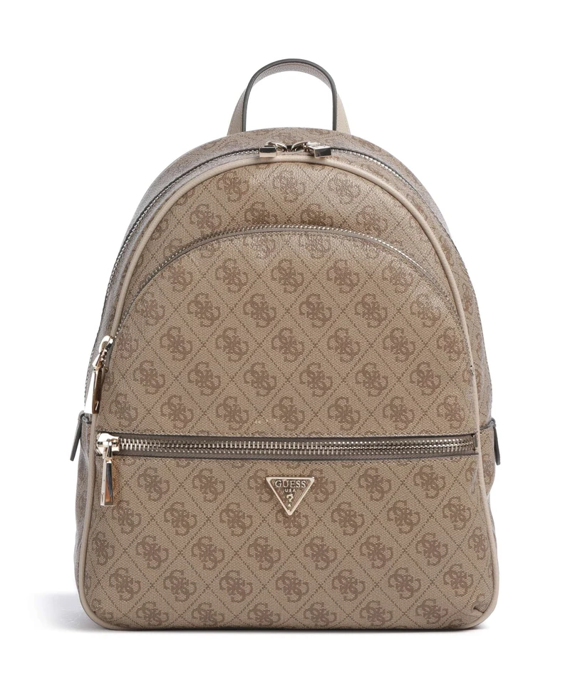 Guess Manhattan II Large Sac à dos latte logo
