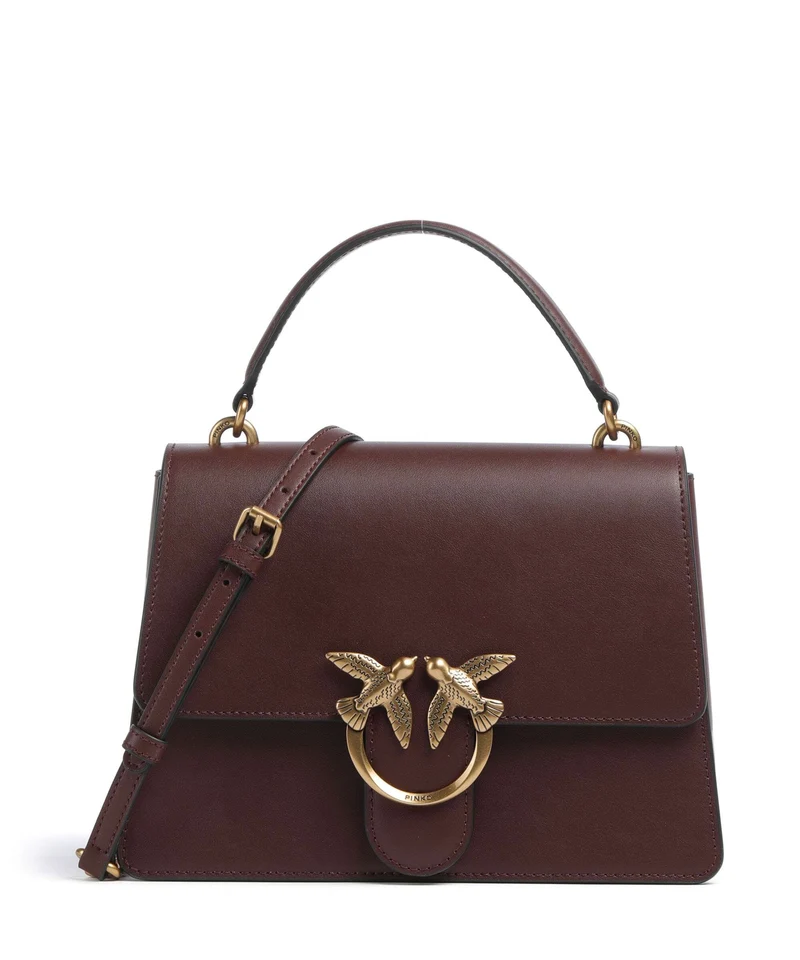 Pinko Love One Classic Sac à main burgundy wine/antique gold